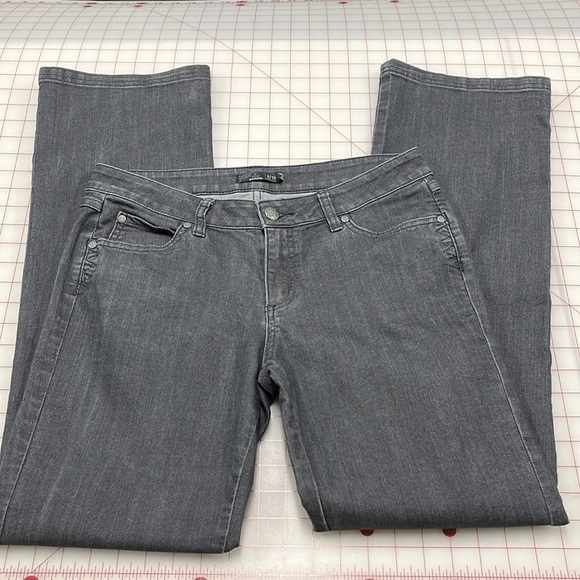PRANA Jada Grey/Charcoal Demin 5 Pocket Straight Leg Organic Cotton Jean SZ 8/29 - Picture 10 of 16
